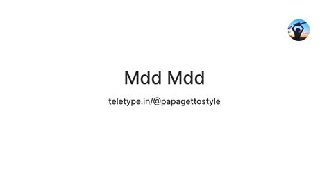 Mdd Mdd — Teletype