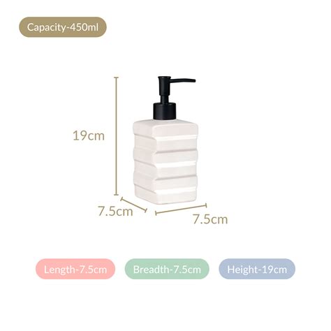 Brick Textured Liquid Dispenser White 450ml Online - Premium Dispenser ...