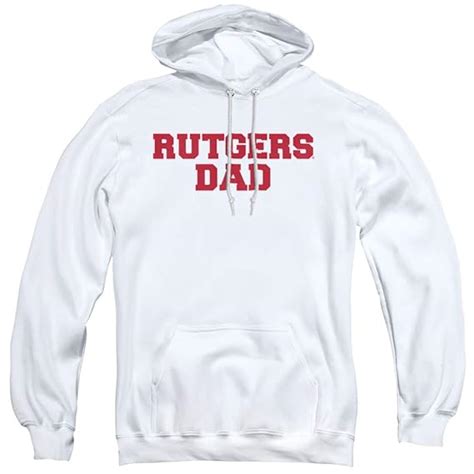 Rutgers University Official Dad Unisex Adult Pull-Over Hoodie, White ...