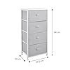 amazon basics Fabric 4-Drawer Storage Organizer Unit for Closet, White ...
