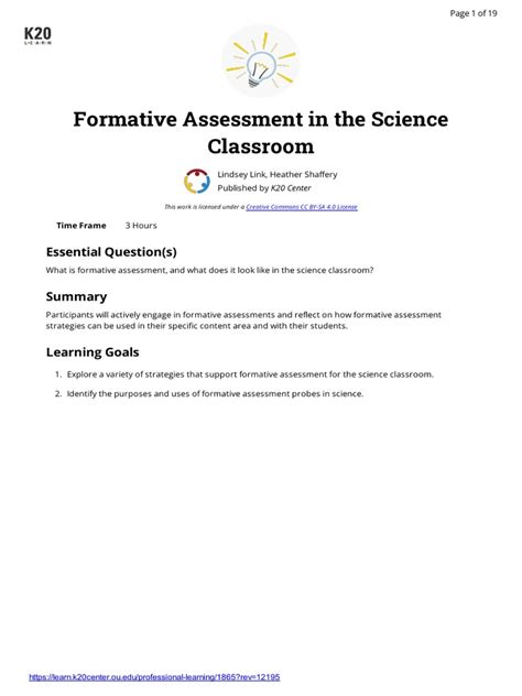 Formative Assessment Examples for Science 的图像结果