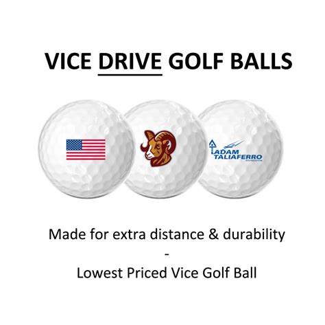 Custom Printed Vice Drive Golf Balls - LogoTags
