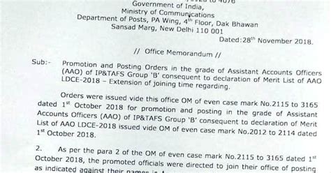 Promotion and Posting Orders in the grade of Assistant Accounts ...