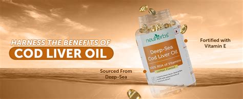 Neuherbs Deep Sea Cod Liver Oil Omega 3 Supplement With Vitamin A, D3 ...