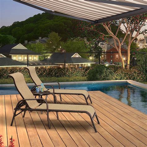 Buy PURPLE LEAF Chaise Lounge Chairs for Outdoor 3 Pieces Cast Aluminum ...