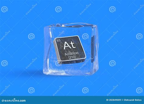Astatine at Chemical Element of Periodic Table in Ice Cube Stock Illustration - Illustration of ...