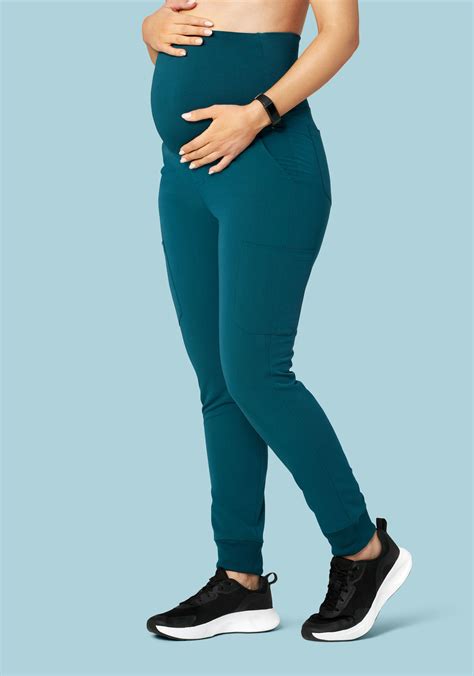 Maternity Joggers Caribbean Blue – Mandala Scrubs