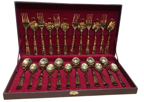 Buy Sanjeev Kapoor Set of 24 Pcs SS Stony Cutlery Set With Baby Spoon ...