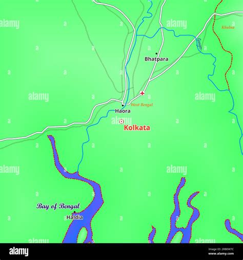 Map of Kolkata City in India Stock Photo - Alamy