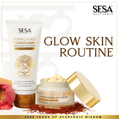Glow Skin Routine - Face Wash + Day Cream – Sesa Care