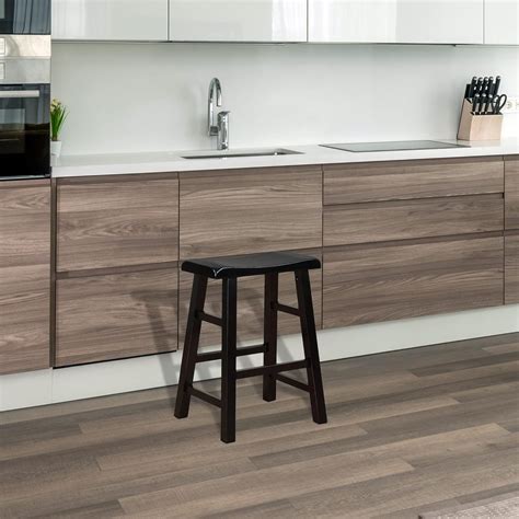 Buy eHemco Heavy-Duty Solid Wood Saddle Seat Kitchen Counter Height ...