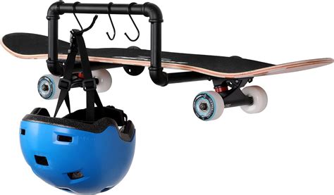 Buy MyGift Modern Industrial Design Black Metal Pipe Skateboard ...