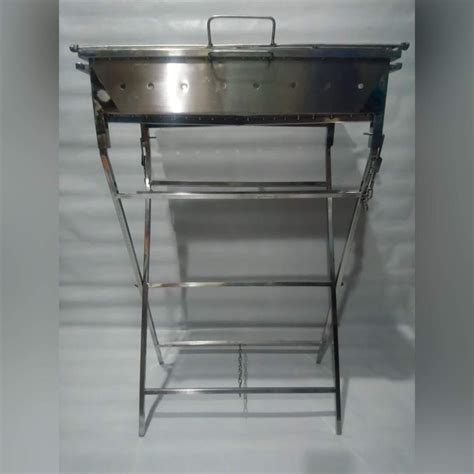 Free Delivery Stainless BBQ Grill Portable with Stand 12"X22" (High ...