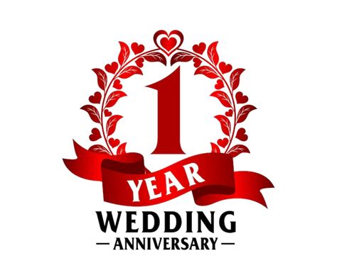 1st Anniversary Card Afbeeldingen - Gratis downloaden op Freepik