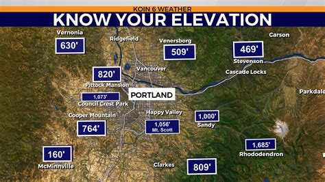 Portland OR Weather: What's your elevation? Altitude-dependent snow ...