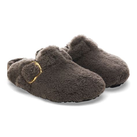 Boston Big Buckle Shearling Concrete Gray | BIRKENSTOCK