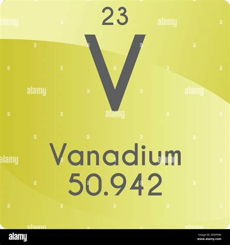Symbol chemical element vanadium hi-res stock photography and images - Alamy