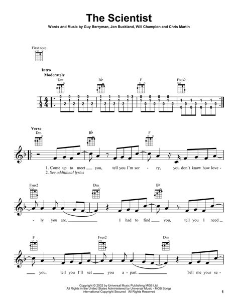 The Scientist by Coldplay - Ukulele - Guitar Instructor