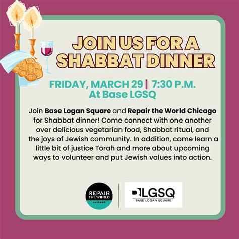Shabbat Dinner with Repair the World Chicago | Tribester Jewish Experiences