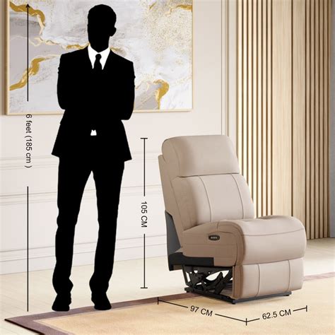 Buy Stockholm Half Leather 1-Seater Electric Recliner from Home Centre ...