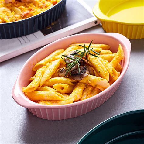 Oval Microwave Baking Pan Pink 8.5 Inch Online - Premium Baking Dish ...