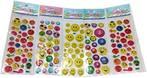 Evisha Mini/Small Size 3D Different Moods Smiley/Emoji Self Adhesive ...