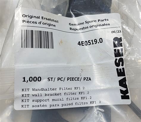 4E0519.0 - KAESER Kit, Wall bracket filter holder KF1.2 (OEM ...