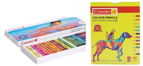 Camel Camlin Kokuyo Extra Long Wax Crayons - 24 Shades & Camel Camlin ...