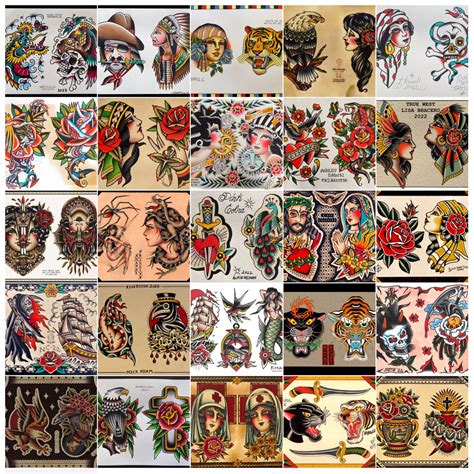 American Traditional Tattoo Flash Art - Great Research