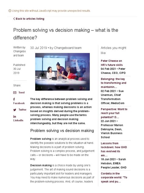 Image result for Difference Between Decision-Making and Problem Solving