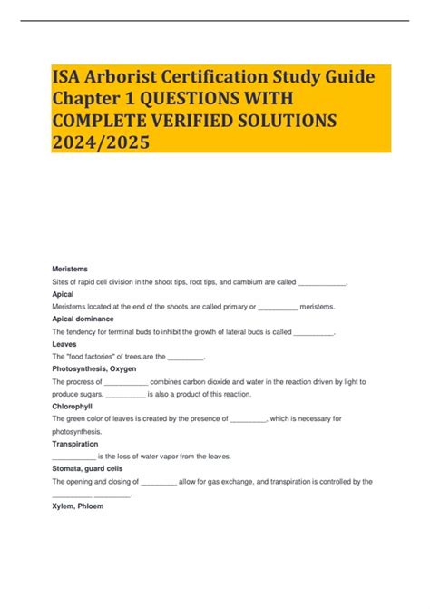 Image result for ISA Arborist Study Guide