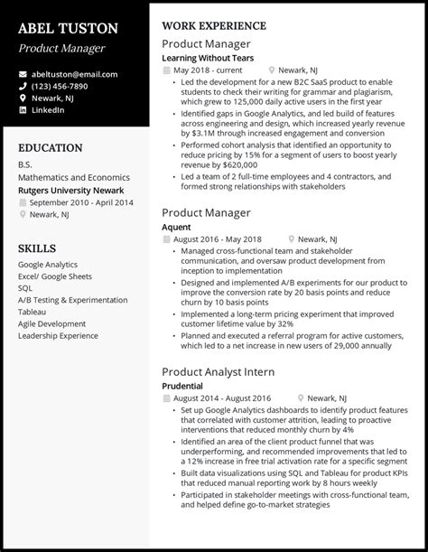 Manager Resume Examples 的图像结果