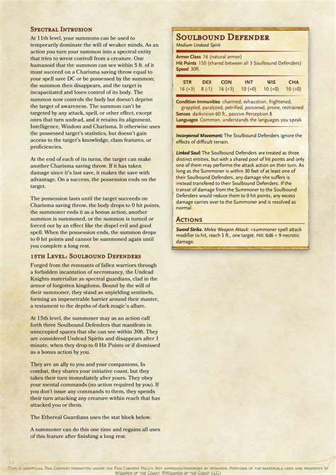 DnD 5e Homebrew Class - The Summoner - The dead souls of your enemies ...