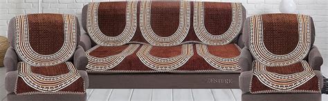 Zesture Bring Home Premium Jacquard Weaved Chenille Floral 5-Seater ...