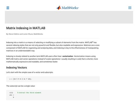 Image result for MATLAB Indexing