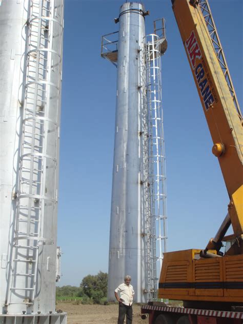 Industrial Chimney Manufacturers India, Mild Steel Chimney, Self ...