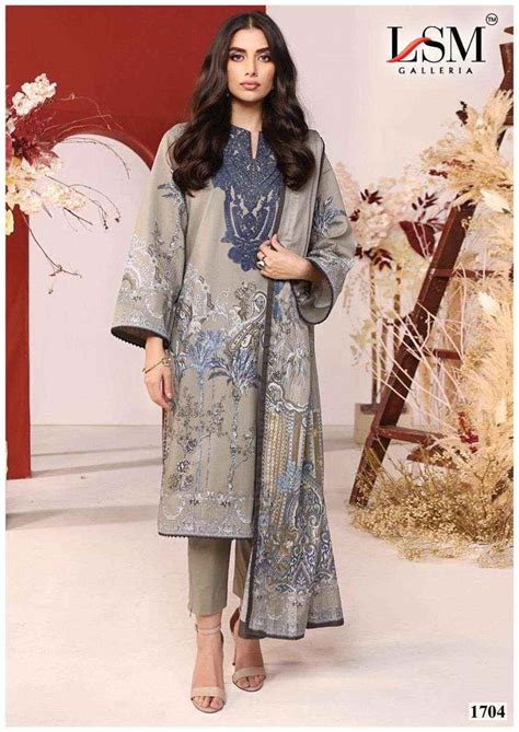 LSM Galleria Parian Dream Vol 17 Lawn Cotton Dress Material 6 pcs Catalogue