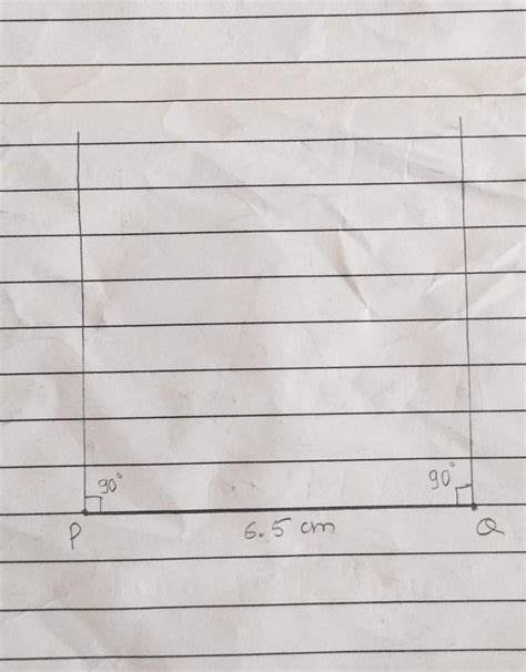 Draw a line segment PQ =6.5cm.construct