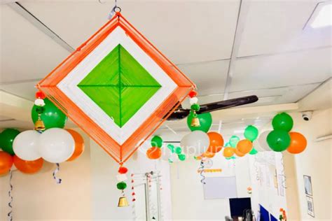 Patriotic Republic Day Office Decor with Tri Color at Affordable Price