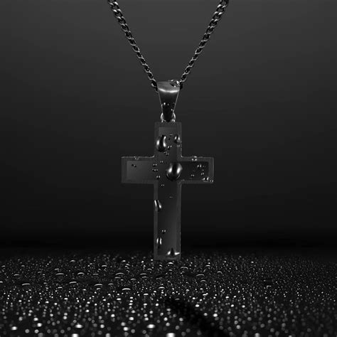The Cross Pendant - Darkened Stainless Steel | Vincero Collective