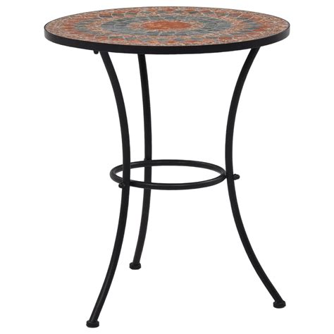 vidaXL, Mosaic Bistro Table, 23.6"x27.6" Ceramic, Outdoor Garden Side ...