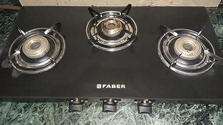 Faber Glass Top 4 Burner Gas Stove with Powder Coated Pan Support (Hob ...