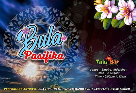 Bula Pasifika, Empire, Aldershot, 2 August 2024 | AllEvents.in