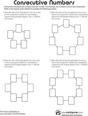 Image result for Consecutive Numbers Worksheet
