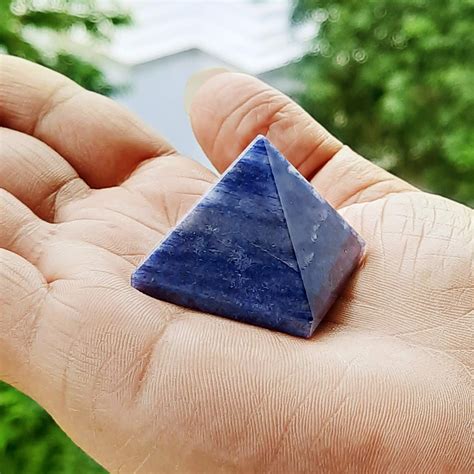 Buy Shubhanjali Feng Shui Sodalite Crystal Pyramid Vastu for Home Décor ...