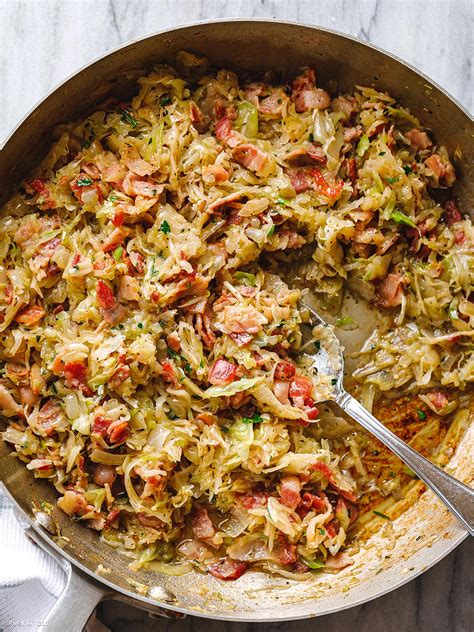 Bacon Cabbage Recipe – Pan-Fried Cabbage with Bacon — Eatwell101