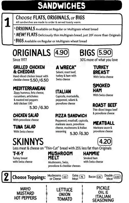 Potbelly Sandwich Shop Menu, Menu for Potbelly Sandwich Shop, Cedar ...