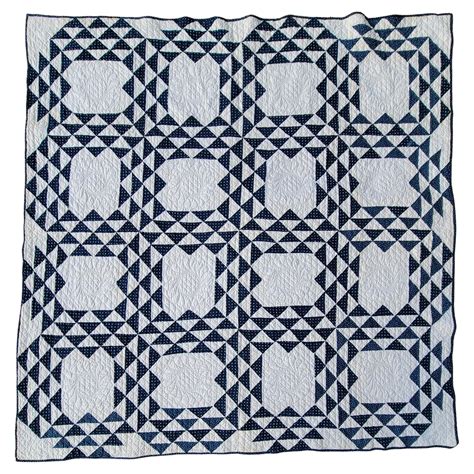 Antique Quilt Blue and White Ocean Waves Pattern at 1stDibs | blue and ...