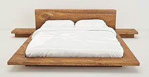 TG FURNITURE Solid Wood Low Height Bed with 2 Side Table for Bed Room ...