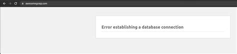 Error Establishing a Database Connection in WHM 的图像结果